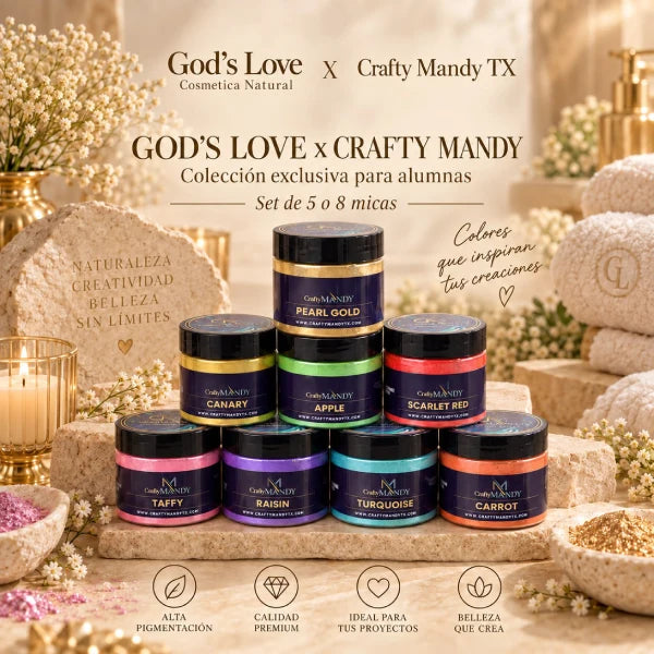 Set Exclusivo de Micas – God’s Love Cosmética Natural x Crafty Mandy TX