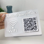 Aviso Wifi en Acrilico.  4" x 6"