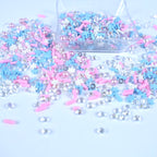 Snow Flake Pink and Blue
